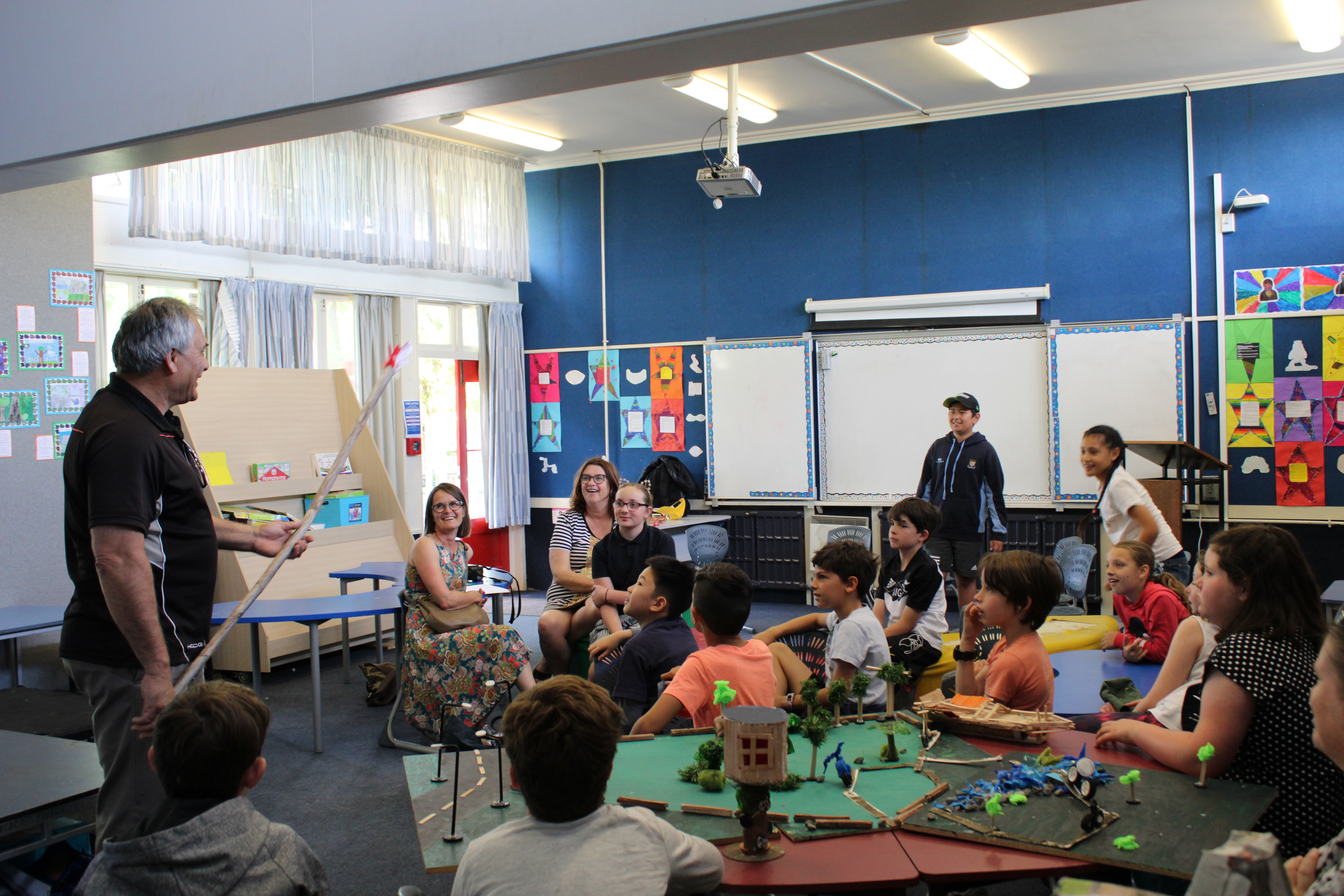 The team sharing ideas from traditional Maori Play expert Harko Brown.JPG